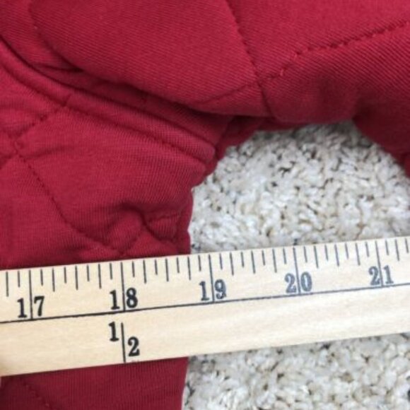 Lauren Ralph Lauren Womens Small Quilted Coat Jacket Hooded Red Full Zip WINTER - Picture 11 of 12